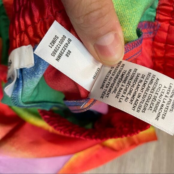 Bp. Be Proud By Bp Gender Inclusive Satin Shorts In Red Multi Rainbow Ombre - Picture 6 of 9